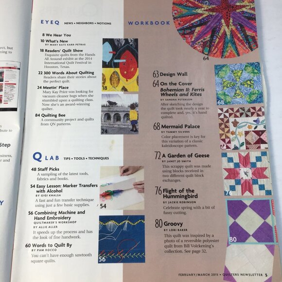 Quilters Newsletter February/March 2015 Magazine No. 444 100 Spectacular Quilts - Picture 5 of 8